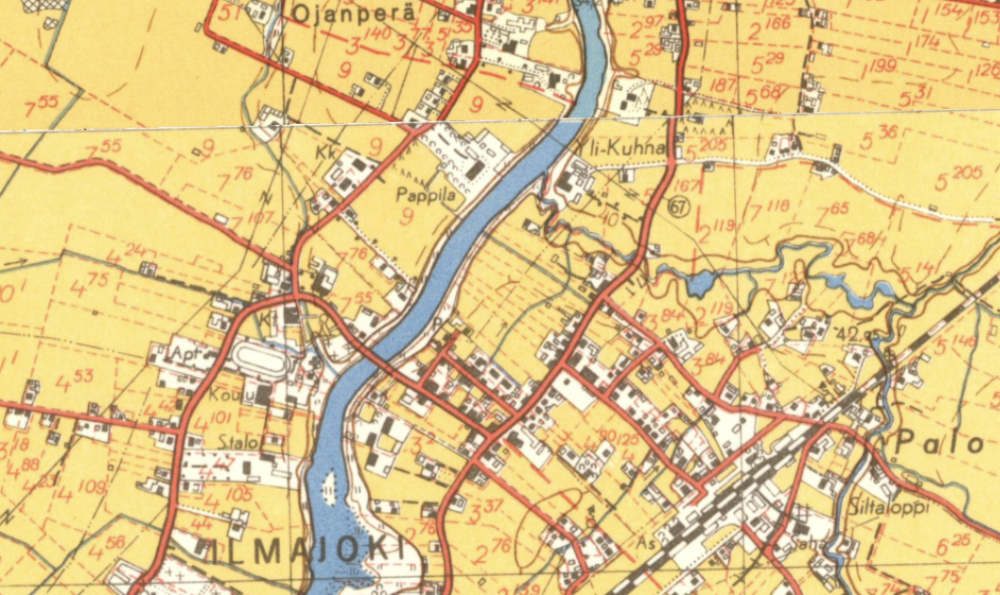 ILmajoen peruskartta 1953